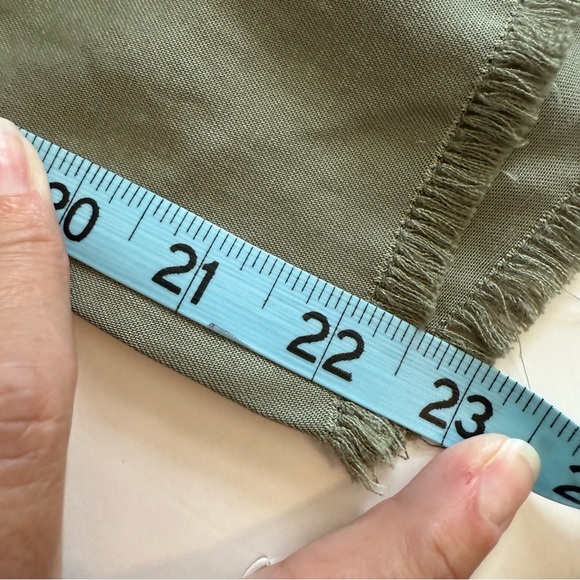 DL1961 Lorimer High Waist Crop Straight Leg Pants Sea Spray Green Linen Blend MD - Picture 13 of 13